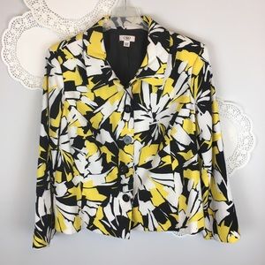 Cato Lined Career Floral Jacket Plus Size 18/20